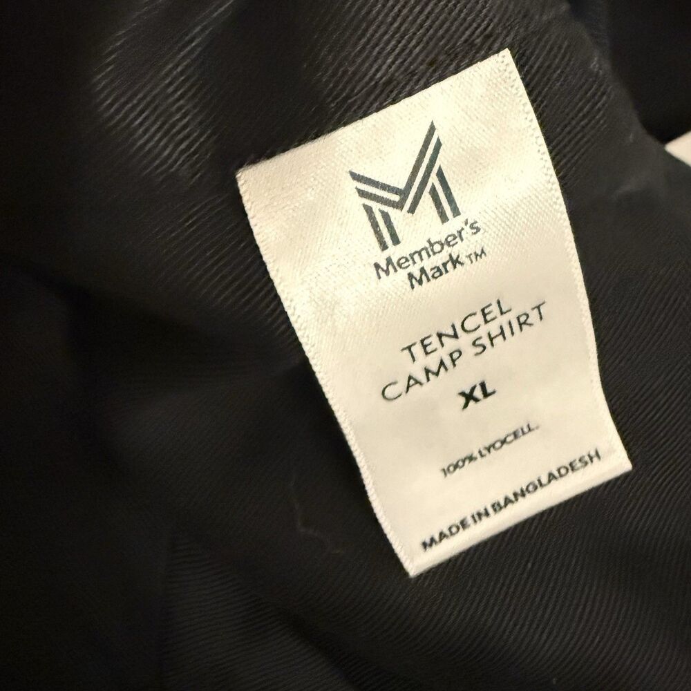 Women Tencel Camp Black Button-Up Shirt Size XL Short Sleeves New - Picture 7 of 7
